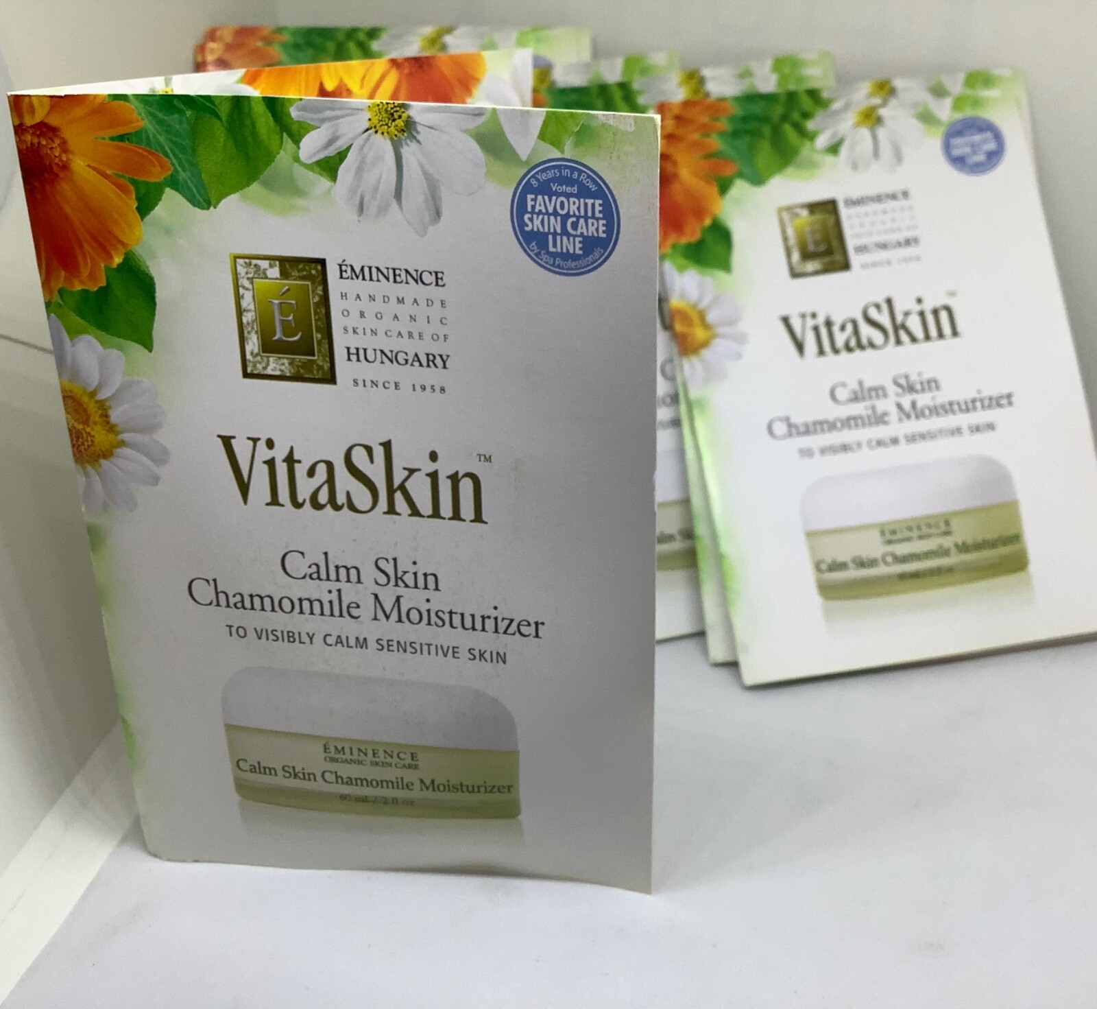 12 Eminence Calm Skin Chamomile MOISTURIZER Cream Card Samples 3ml.10oz