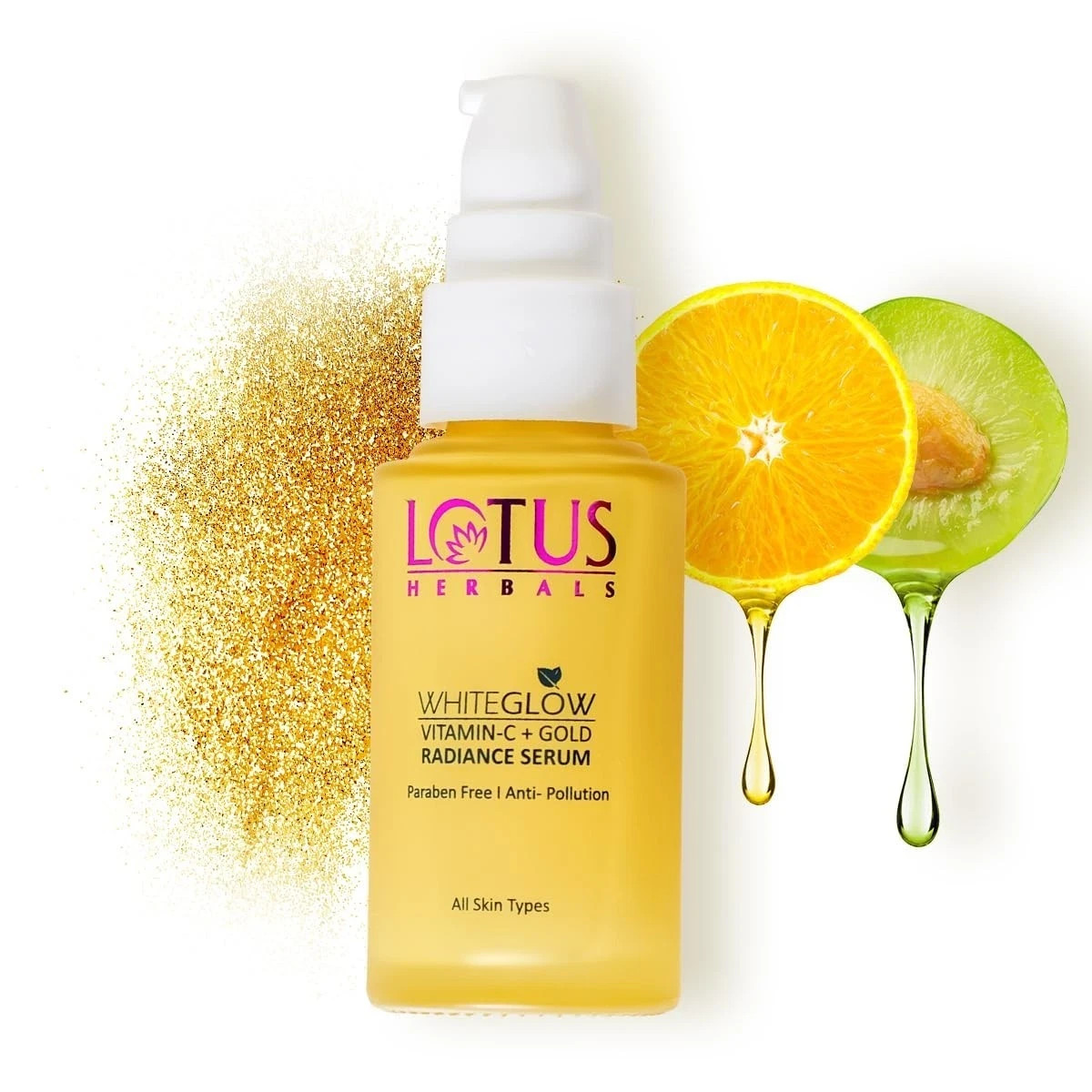 Lotus Herbals WhiteGlow Vitamin C Gold Serum Brightening & Hydrating 30ml