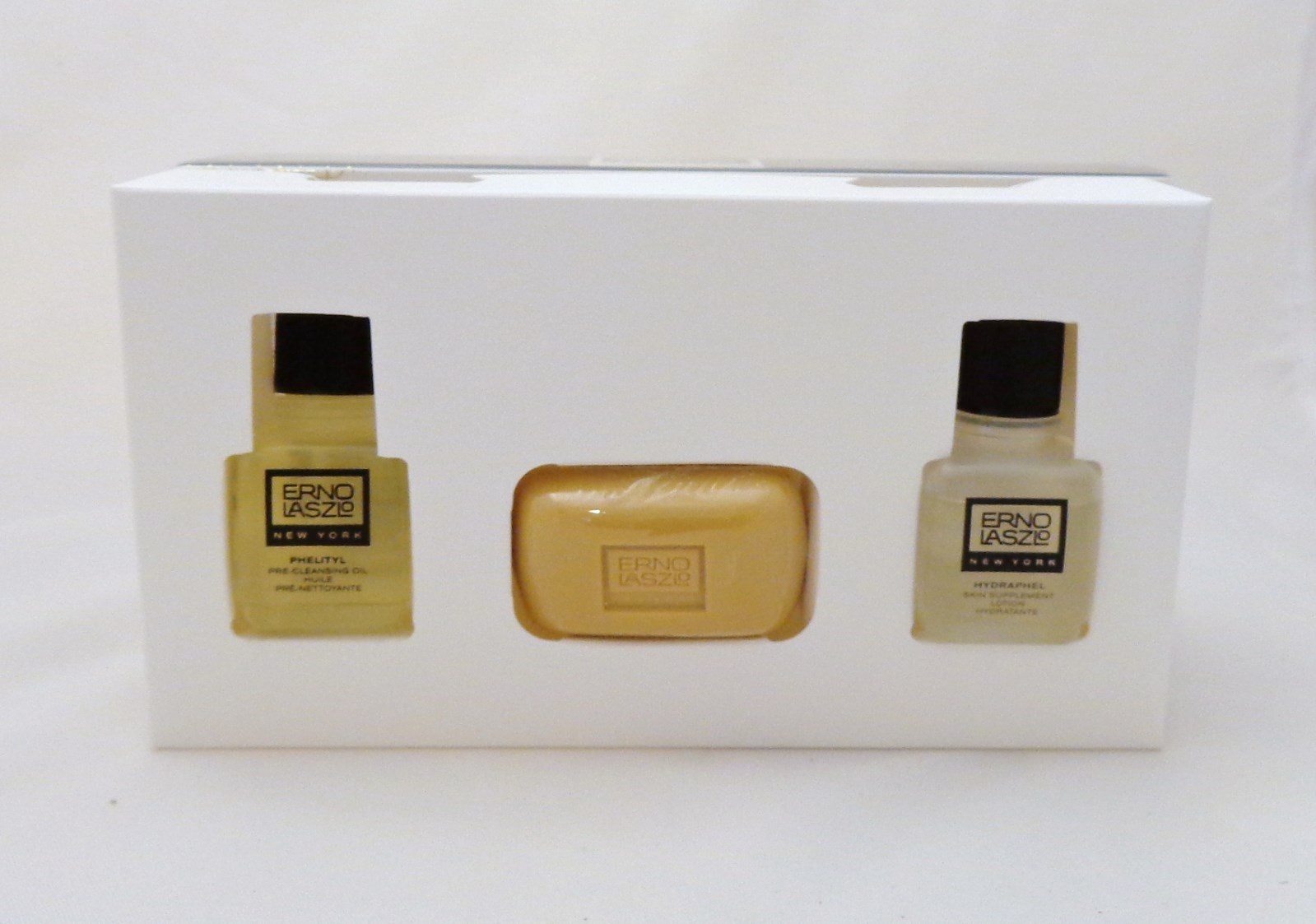 ERNO LASZLO HYDRAPHEL LOTION-PHELITYL PRE-CLEANSING OIL-SOAP-MINI TRAVEL SET