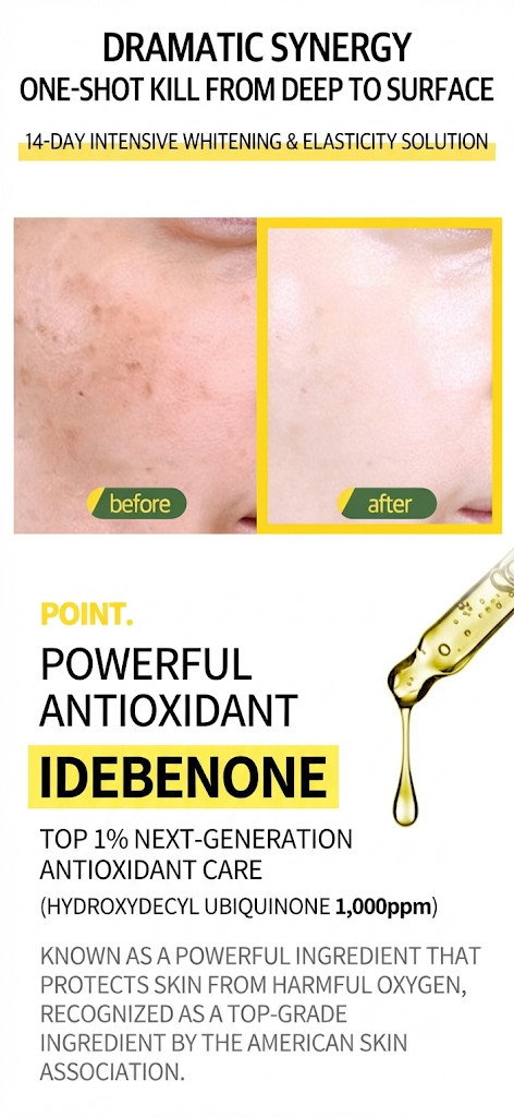 Medipekme Idebenone Vitamin C Ampoule 14ea K-Beauty Brightening Dark Spot Care