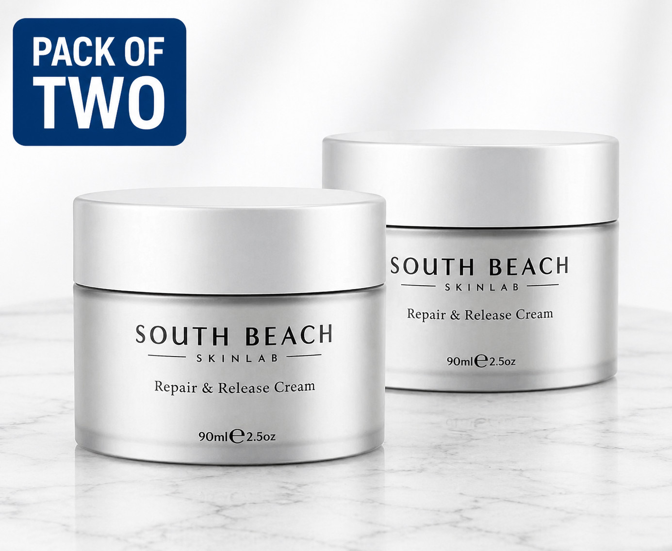 South Beach Skin Lab Repair Release Cream Anti Aging Wrinkles Remover (2 Pack)