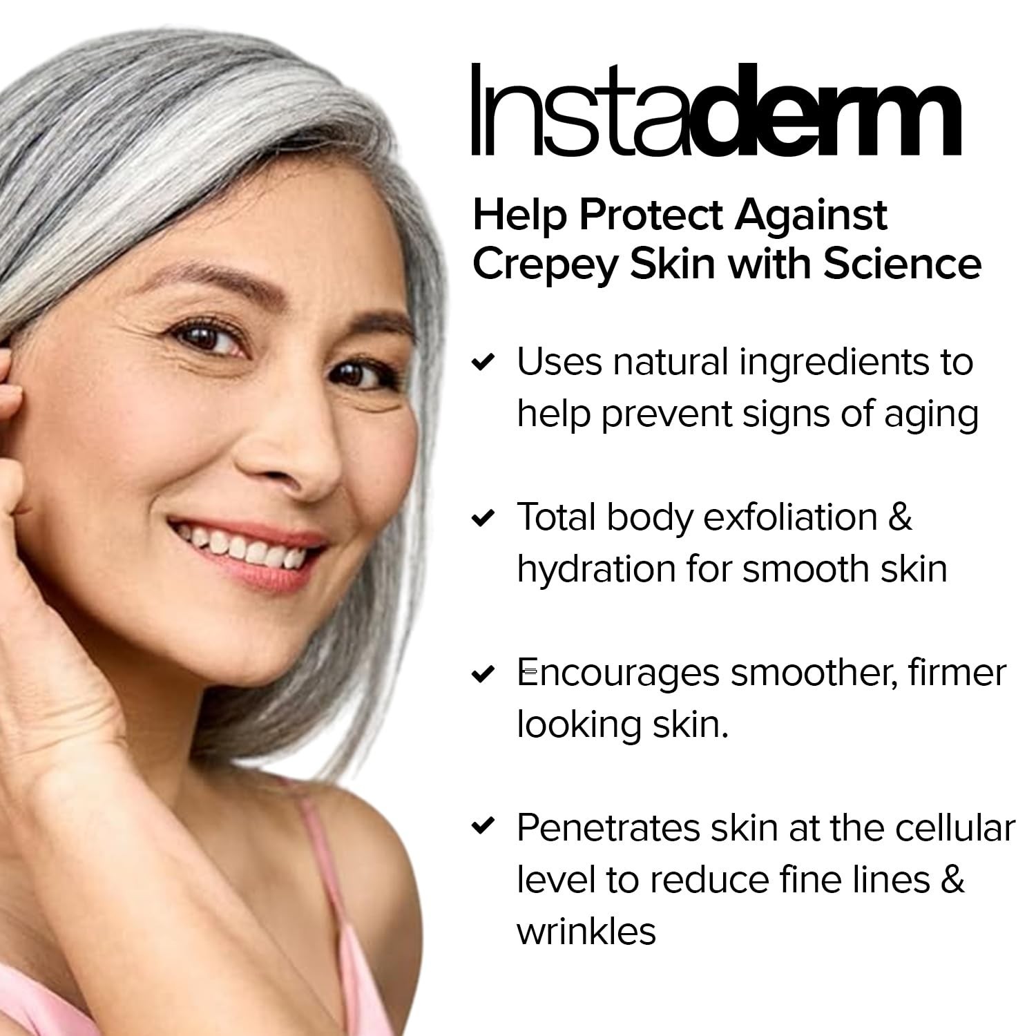 Instaderm Creep Fix Body Restorative Cream Anti-Aging Wrinkle Cream 8 Oz. Jar NE