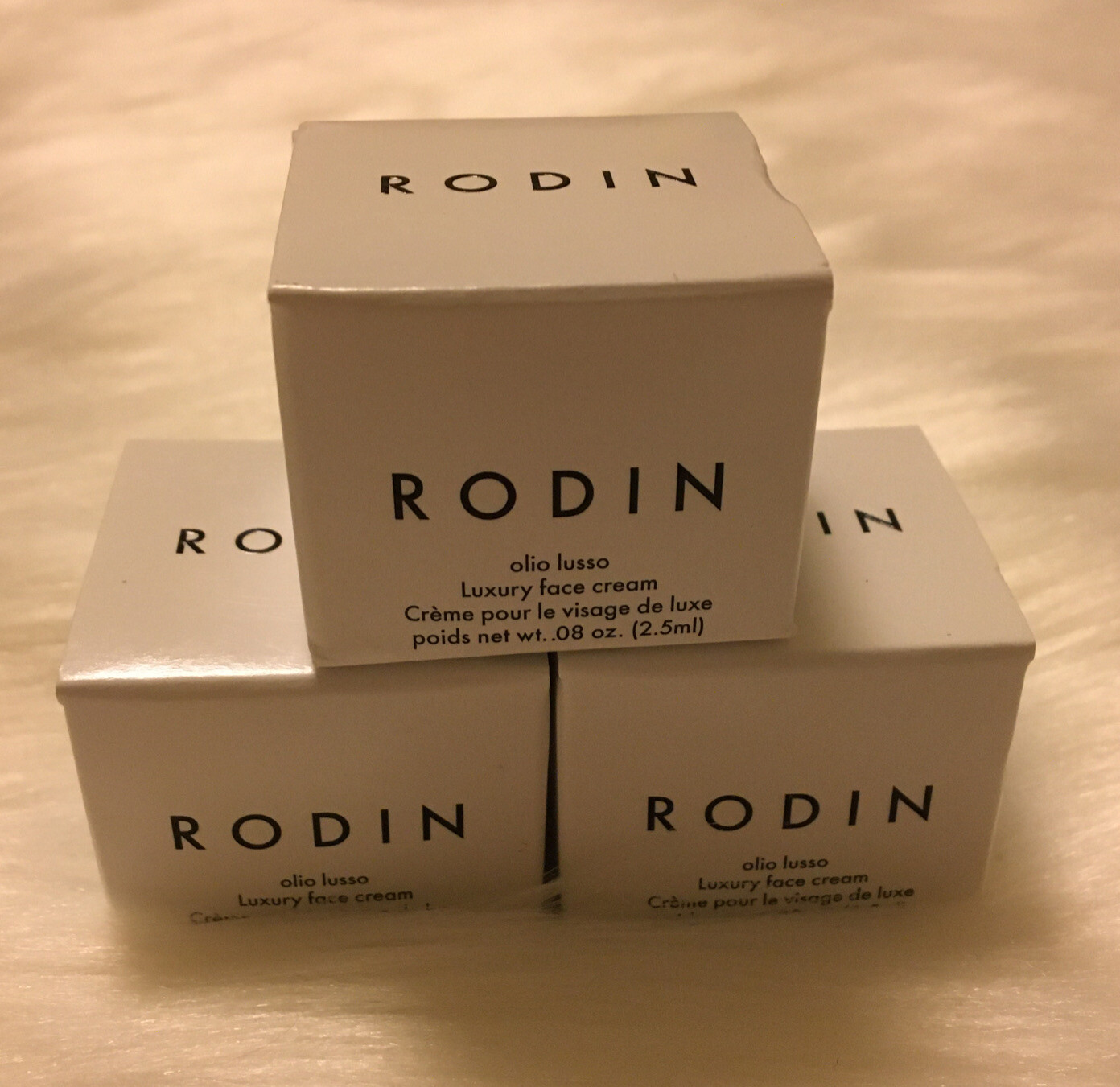 3 x Rodin Olio Lusso Luxury Face Cream 0.08oz / 2.5ml Each