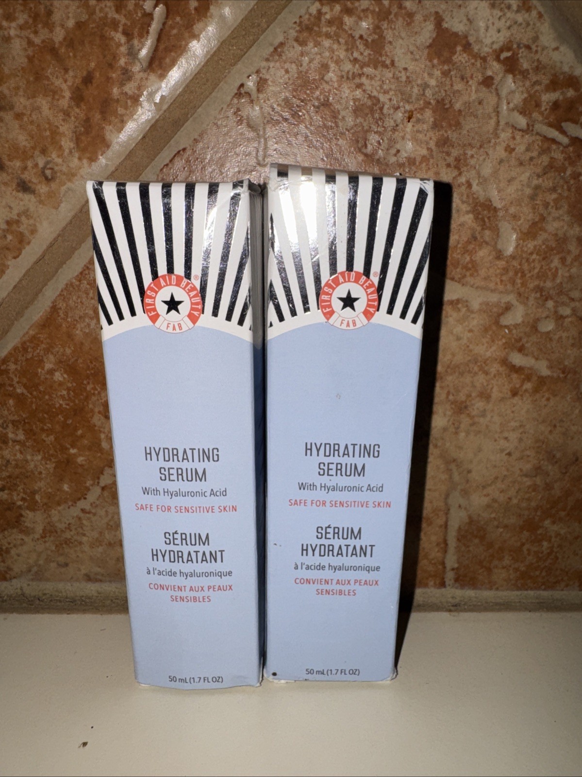 2 FIRST AID BEAUTY FAB Hydrating Serum with Hyaluronic Acid 1.7 Oz Full Size New