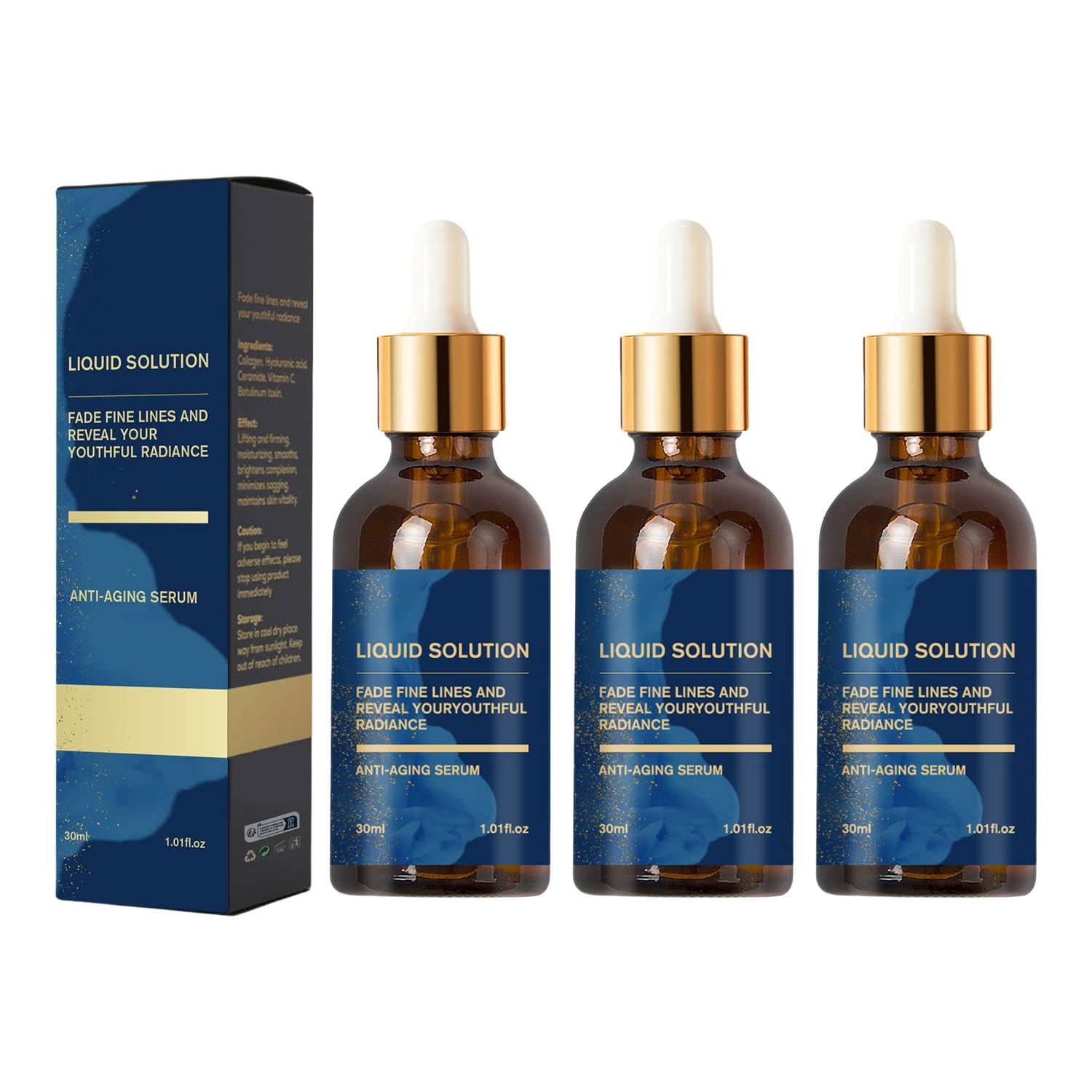 3 Pcs Olavita Serum Facial Serum, Liquid Solution anti Aging Serum,Vitamin C Gel