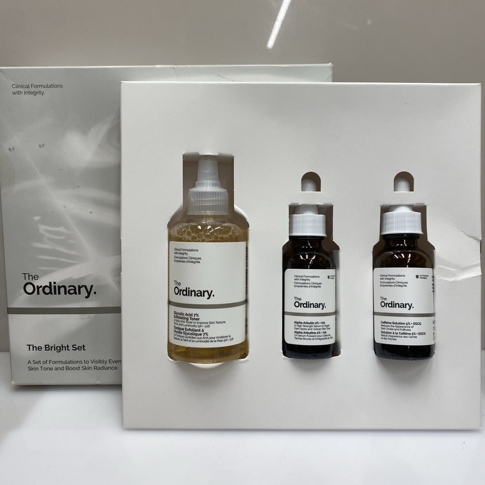 The Ordinary The Bright Set Even Skin Tone & Boost Skin Radiant Damage Box