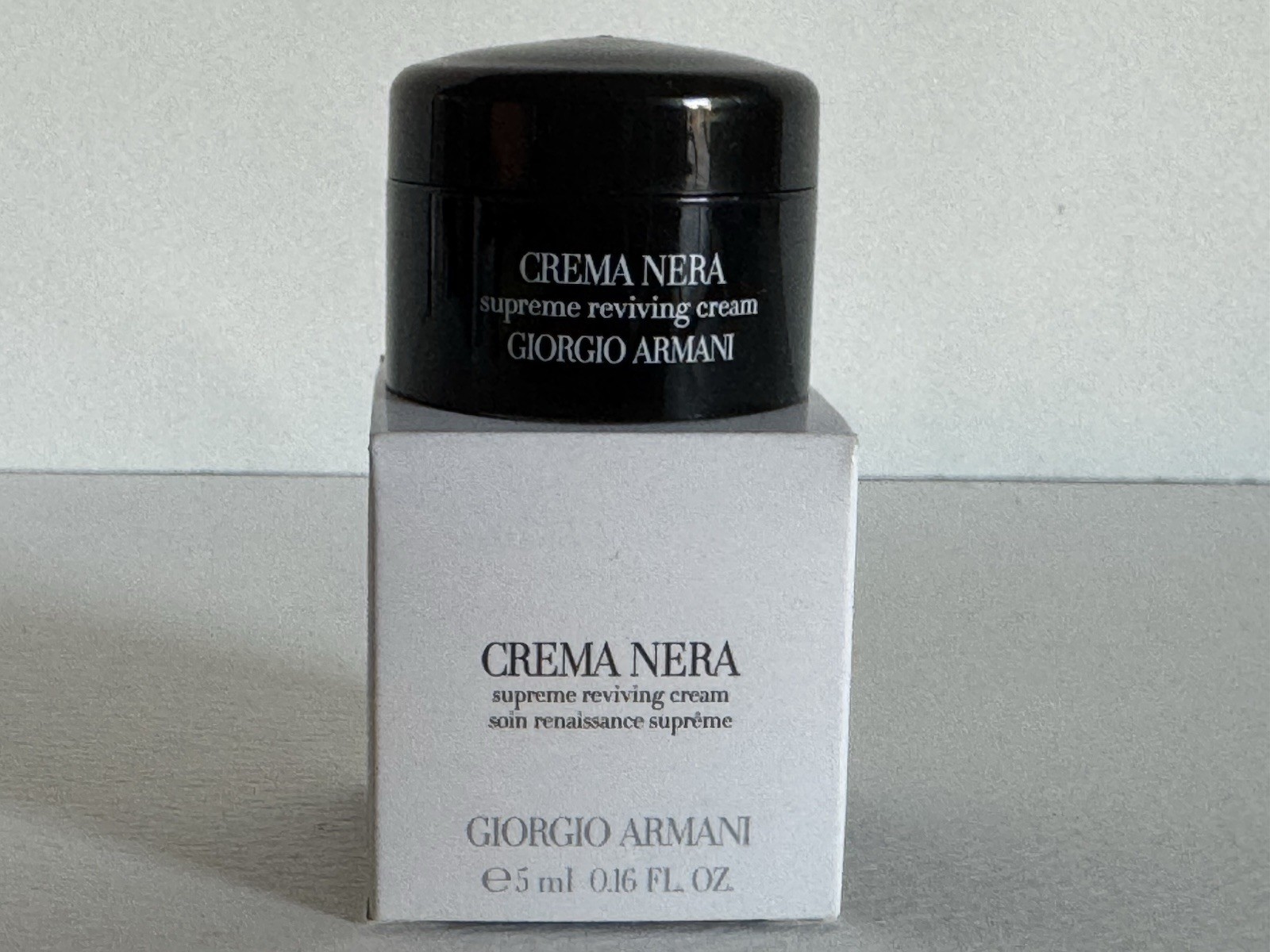 Giorgio Armani Crema Nera Supreme Reviving Light Cream 0.16 Oz 5mL SAMPLE Sz NIB