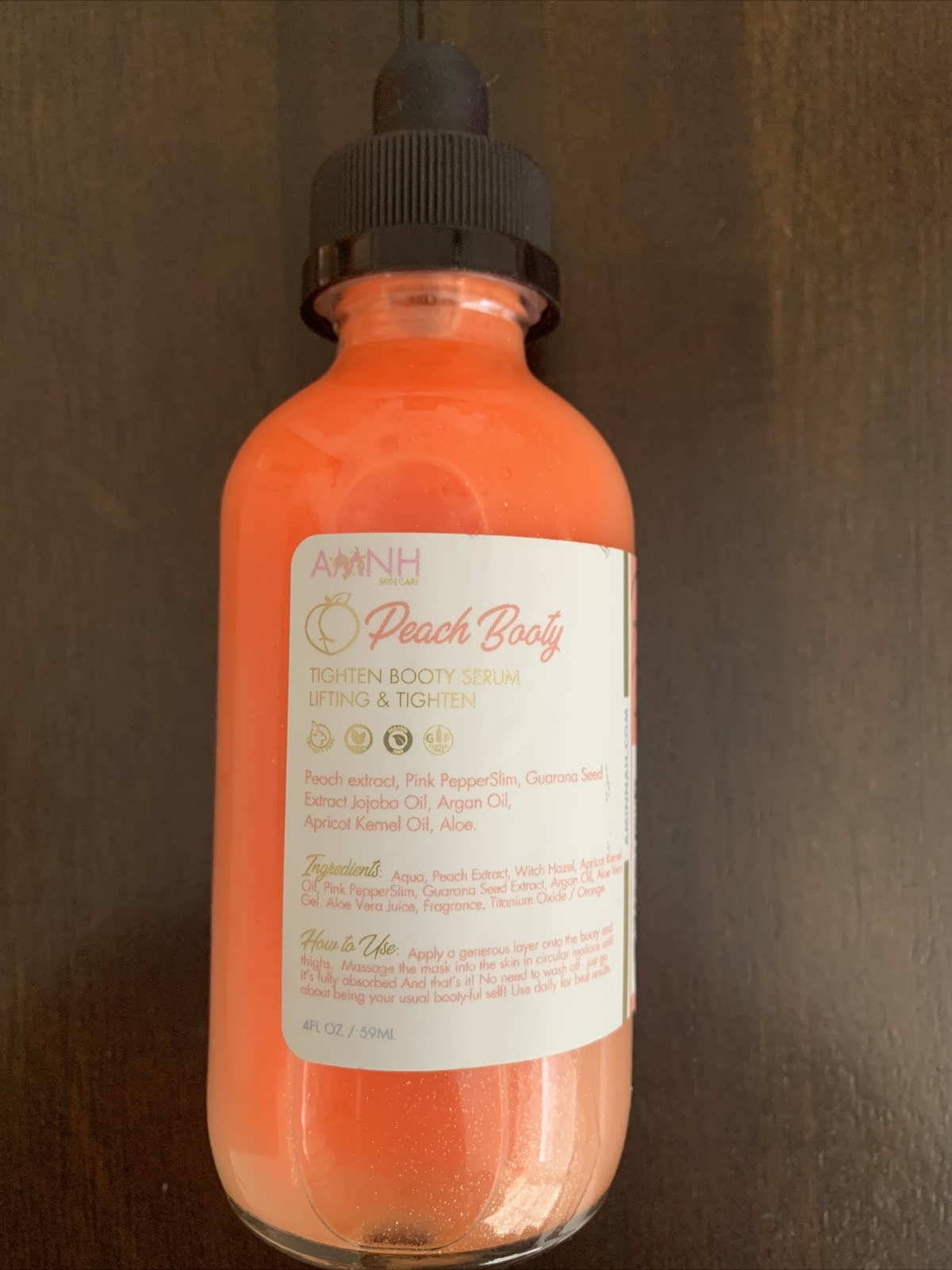 AMNH SKIN CARE ANTI-AGING PEACH BOOTY LIFTING & TIGHTEN BOOTY SERUM 4OZ VEGAN