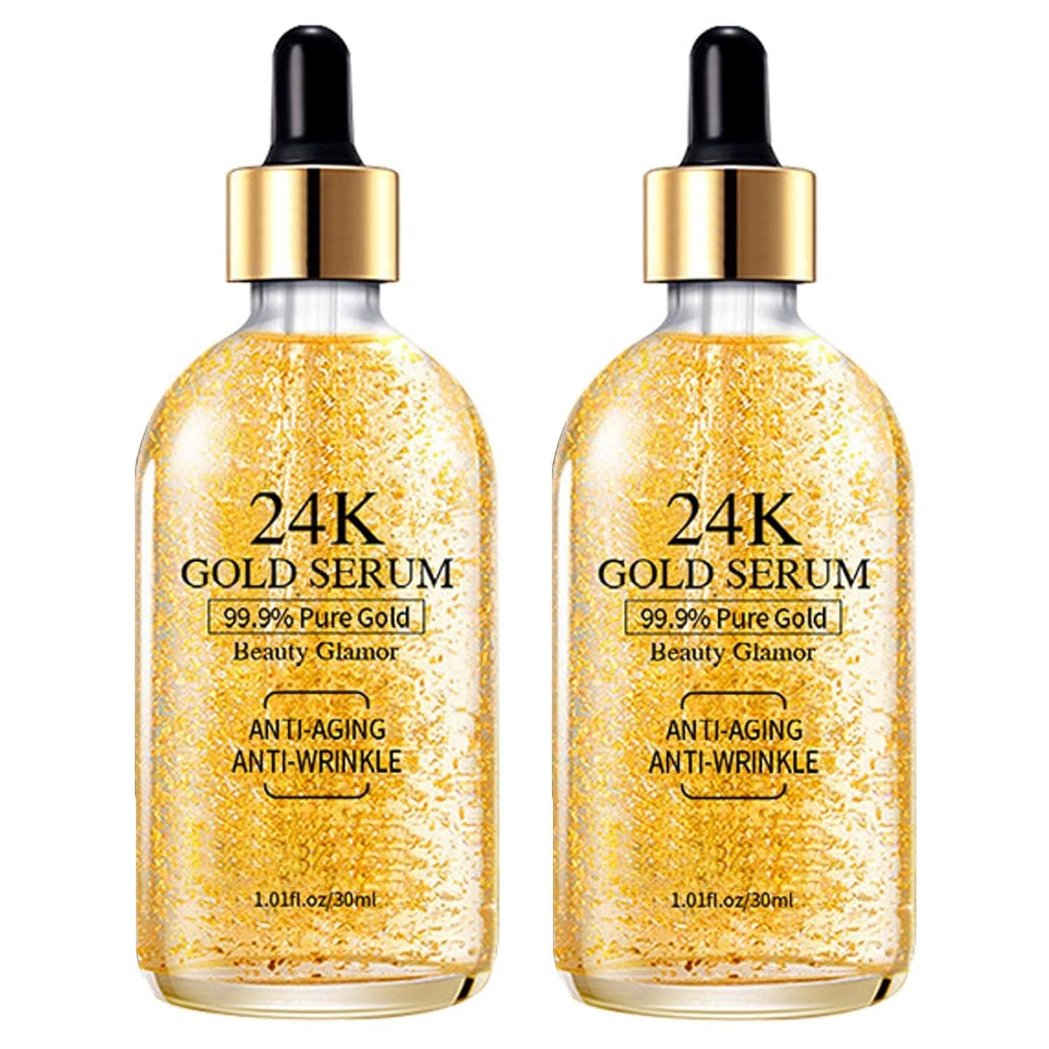24K Gold Serum for Face, 2Pack Skin Tone Even Anti Aging Moisturizer with Vitami