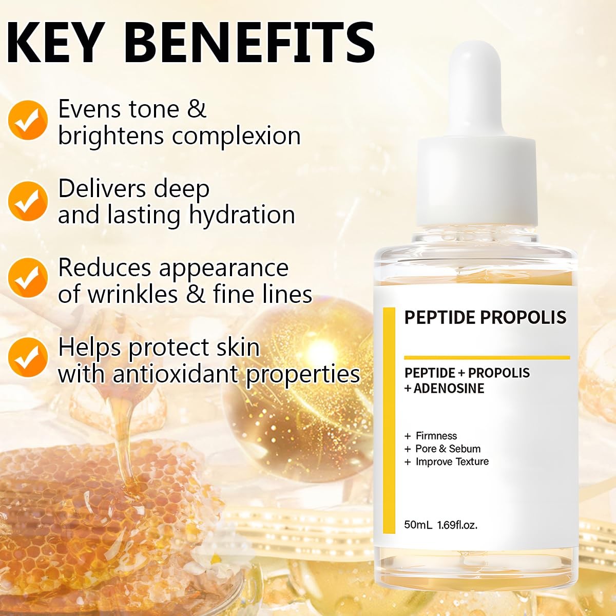 2PCS Hydration & Wrinkle Renewal Serum, with Peptide 1 Fl Oz (Pack of 1)