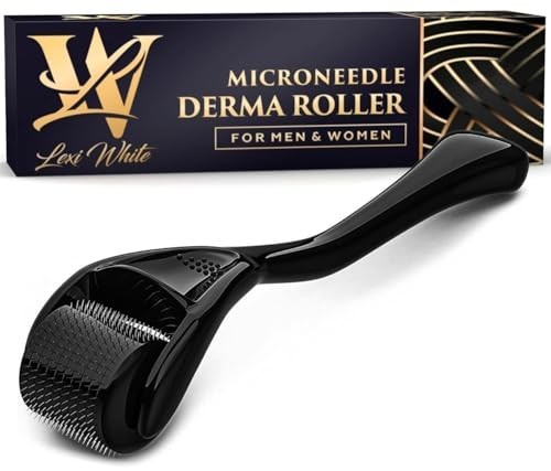 Derma Roller for Skin, Hair & Beard – Women and Men Titanium 1.0 Jet Black