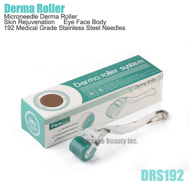 (192 Titanium Pins )Derma Roller For Beard Hair Growth,Acne, Scars Removal Stamp