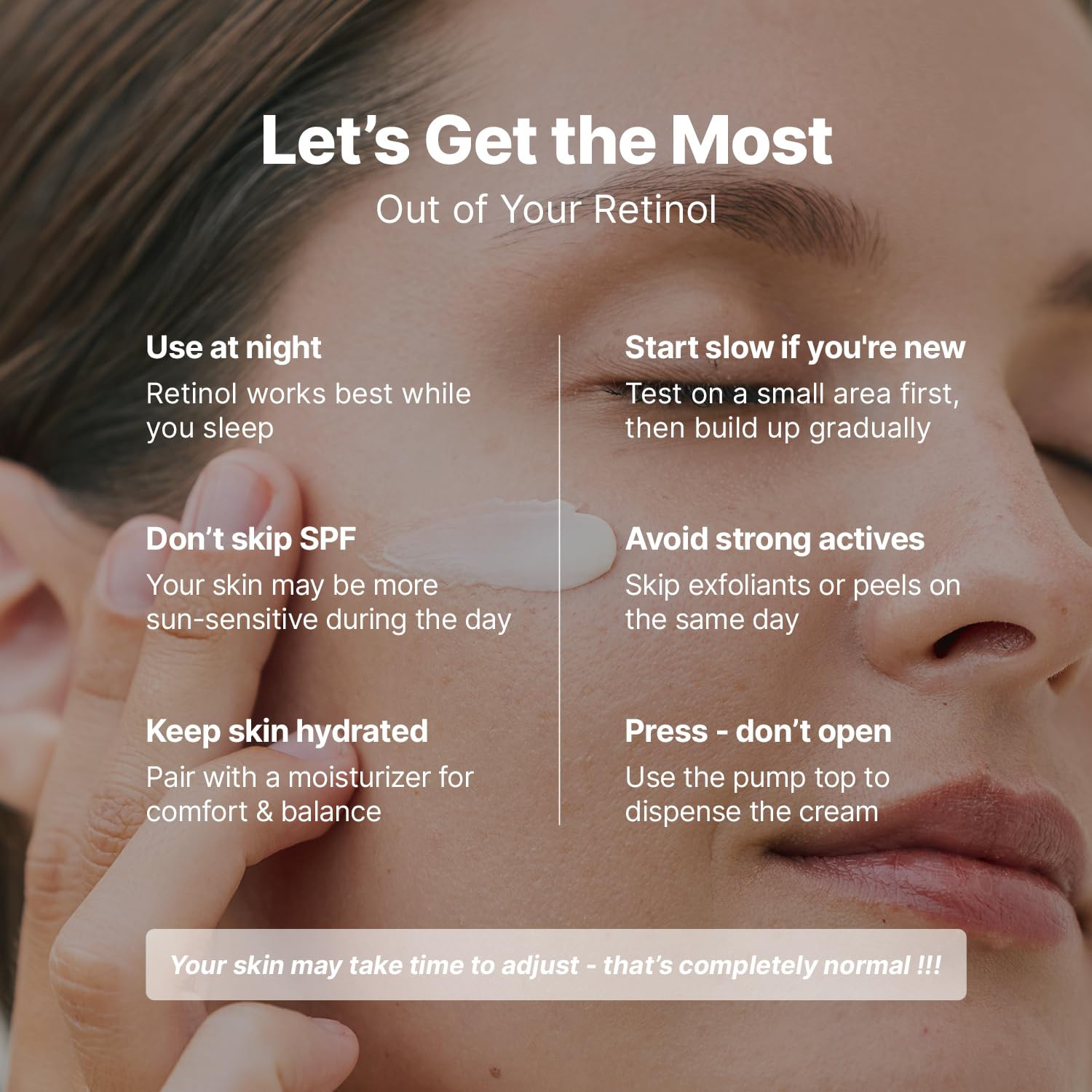 Retinol anti Aging Face Moisturizer: Wrinkle Cream for Women & Men, Collagen & 7