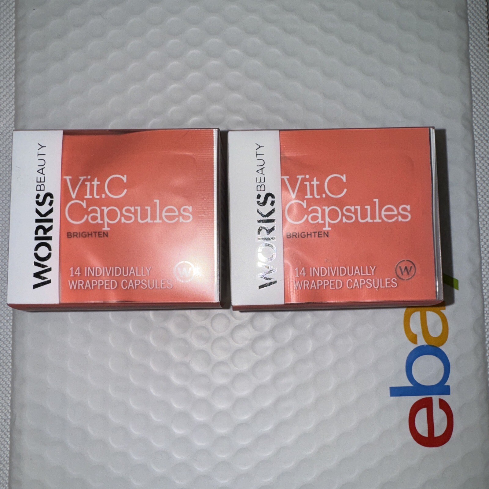 2 Works Beauty Vitamin C Brighten Individually Wrapped Capsules, count = 28