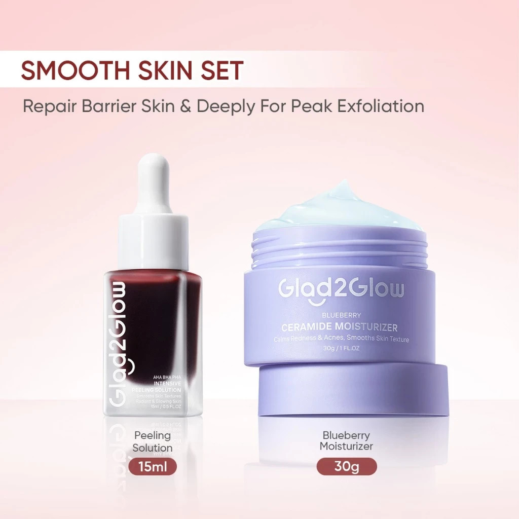 Glad2glow 2IN1 Aha Bha Pha Intensive Peeling Solution Serum Essence Glowing Skin