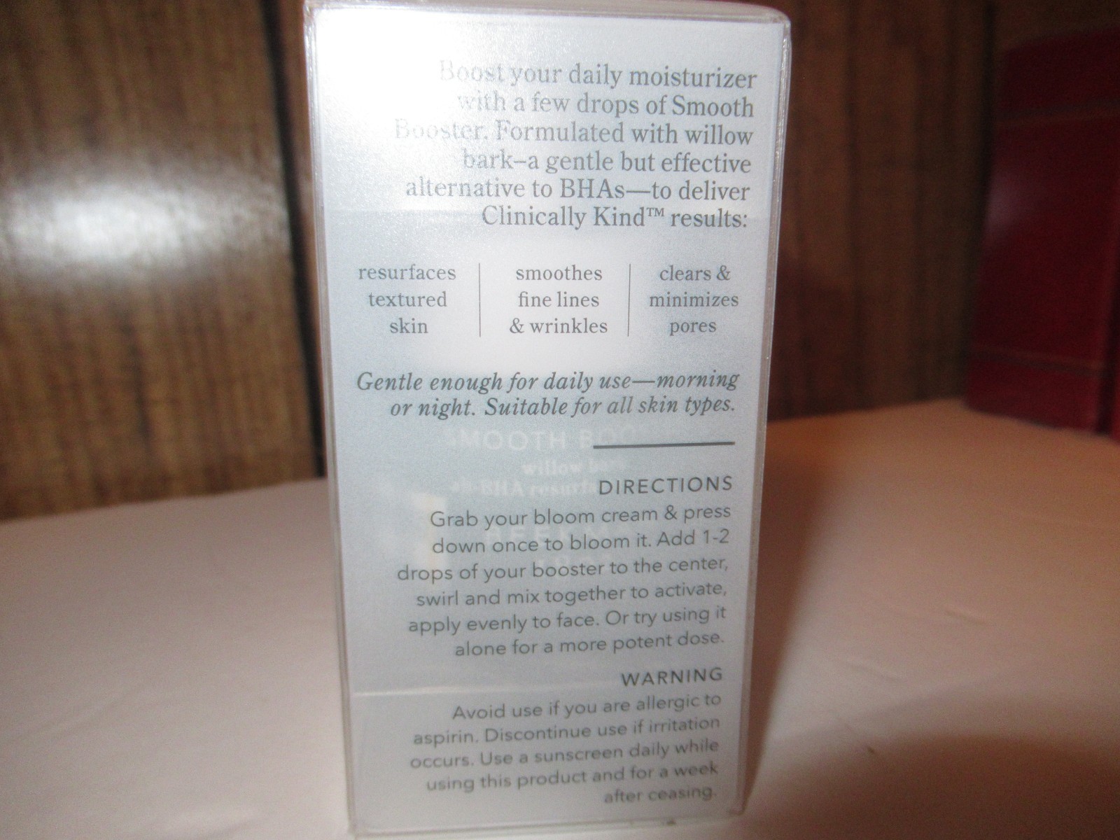 Beekman 1802 Smooth Booster Willow Bark Resurfacing Serum .5 oz New