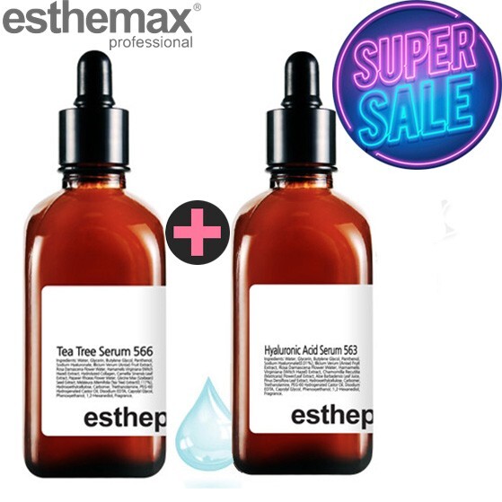ESTHEPRO Tea Tree Serum 100ml + Hyaluronic Acid Serum 100ml Set Made in korea
