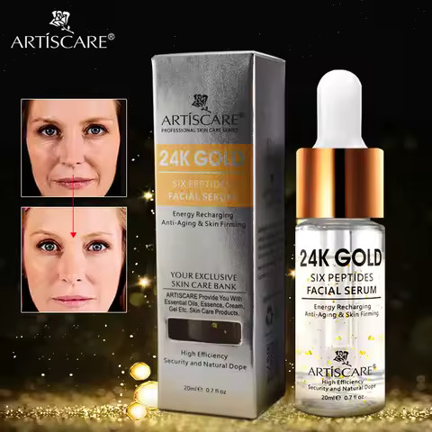 ARTISCARE 24k gold serum six peptides 20ml whitening moisturizing hyaluronic aci