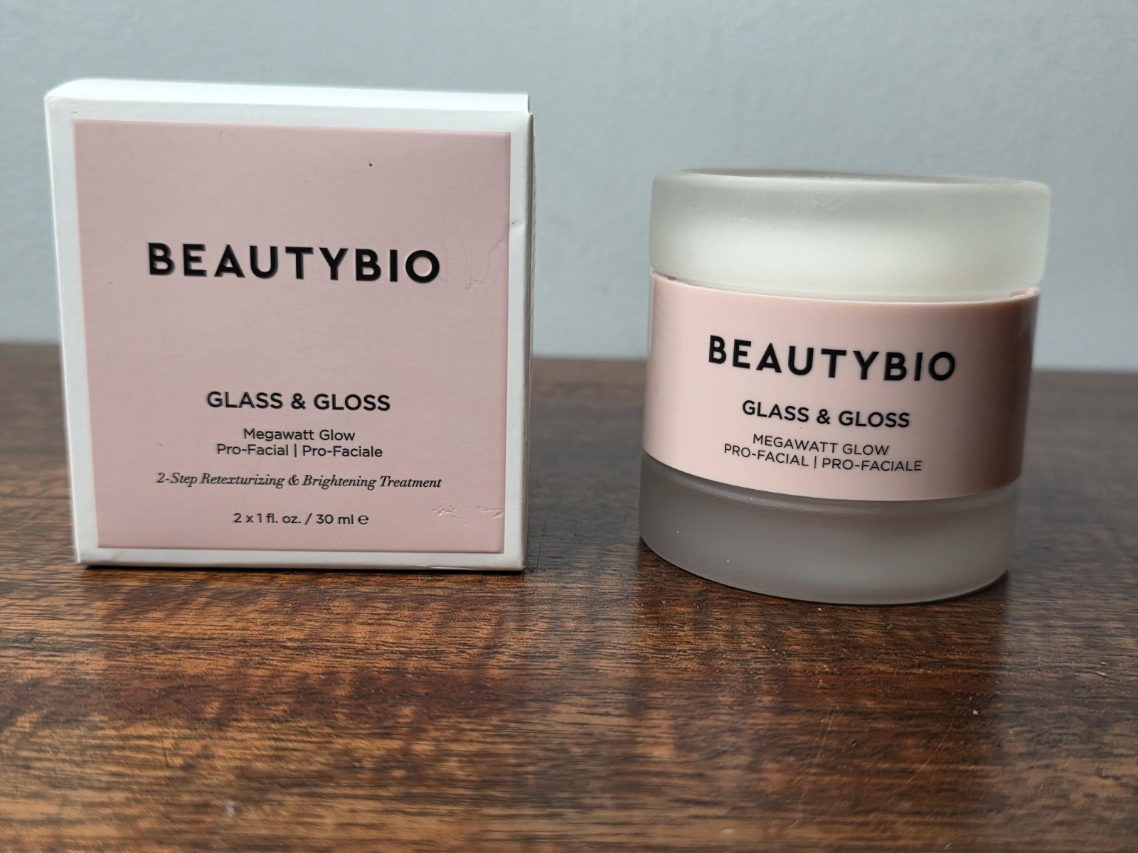 BeautyBio Glass & Gloss 2-Step Retexturizing & Brightening Pro-Facial 2x 1 FL OZ