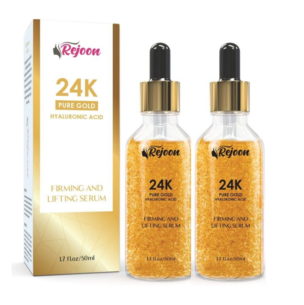 24K Gold Serum, Anti-Aging, Anti-Redness, Skin Whitening & Moisturizer 50ml x 2