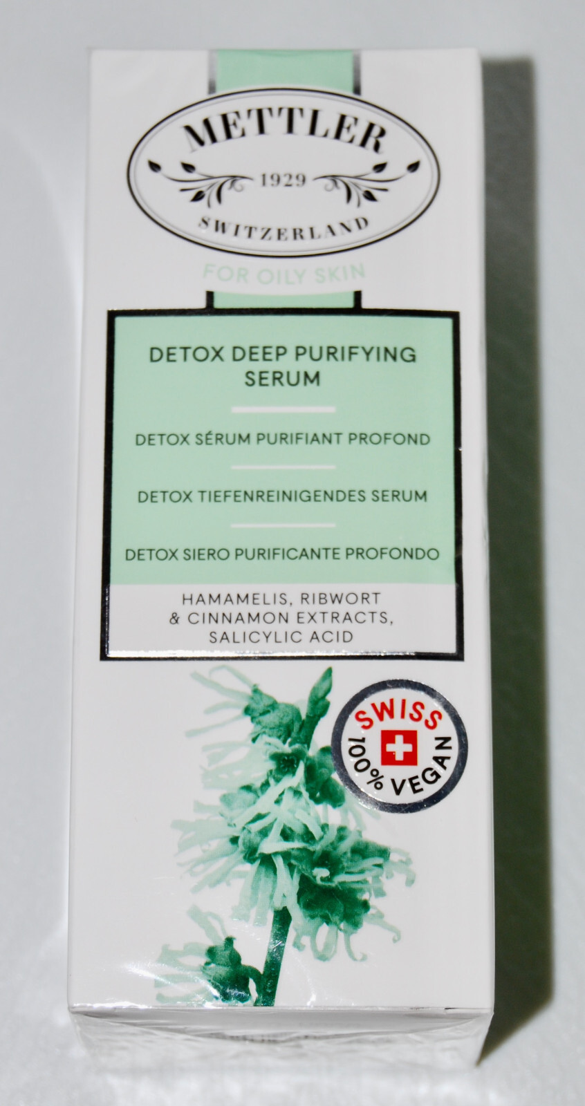 NIB METTLER Switzerland Detox Deep Purifying Serum for Oily Skin 1 fl oz