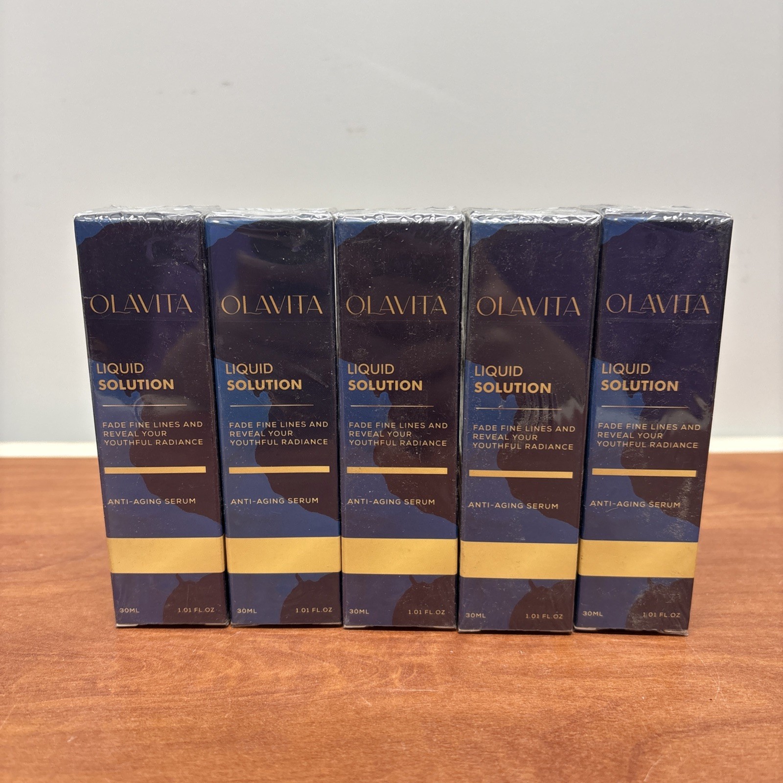 5 Pack OLAVITA Liquid Solution Anti Aging Serum 30 ml 1.01 oz Exp 06/28