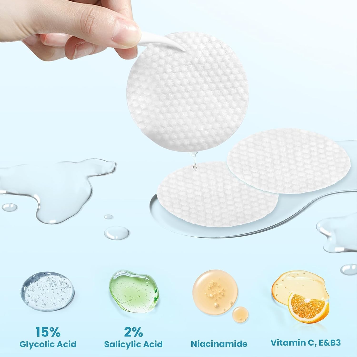 Glycolic Acid Resurfacing Pads, 15% Ultra Pure Glycolic Acid & 2% Salicylic Acid
