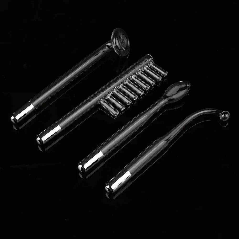 Replacement Violet Red High Frequency Electrodes Glass Tube for Facial Body Wand
