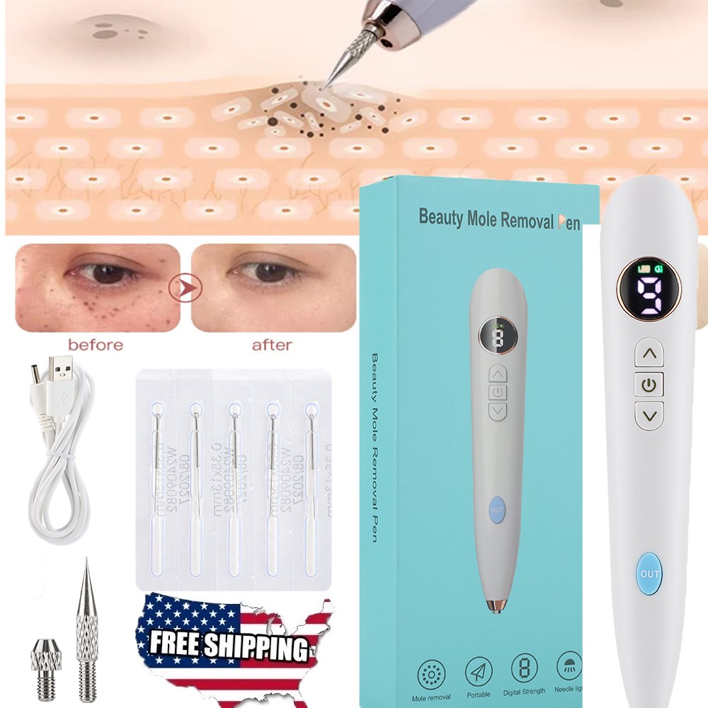 Plasma Pen Needles Kit 9 Gears Skin Wart Tag Tattoo Mole Remover Pen Skin Tag