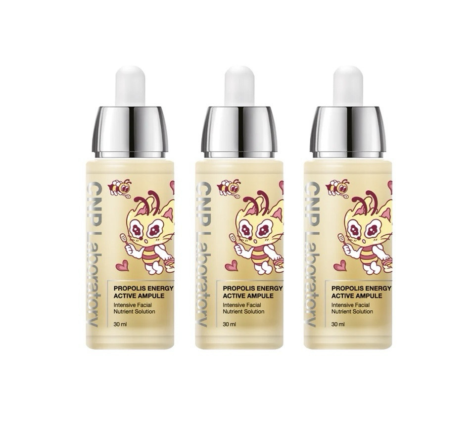CNP Laboratory Propolis Energy Active Ampule 30ml X 3 Pcs, Intensive Facial