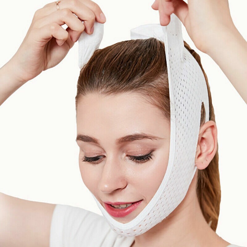 Nylon Fabric Slimming Face Mask Belt Anti Wrinkle Bandage Lifting Cheek Band