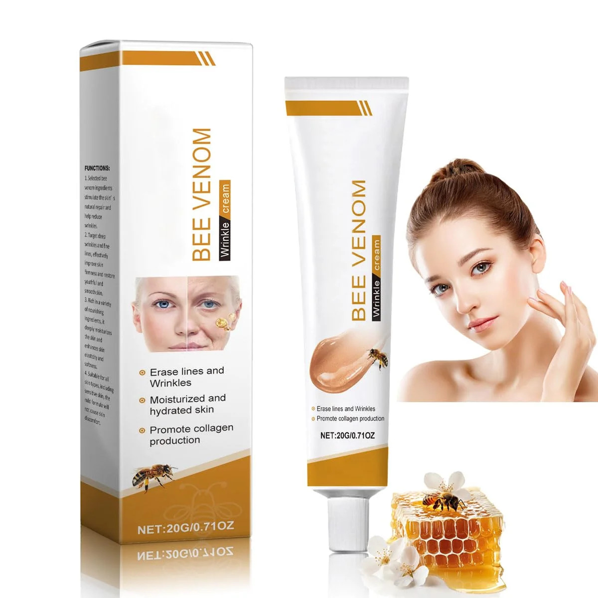 Bee Venom Face Eye Cream Firming Anti Aging Moisturizer 20g