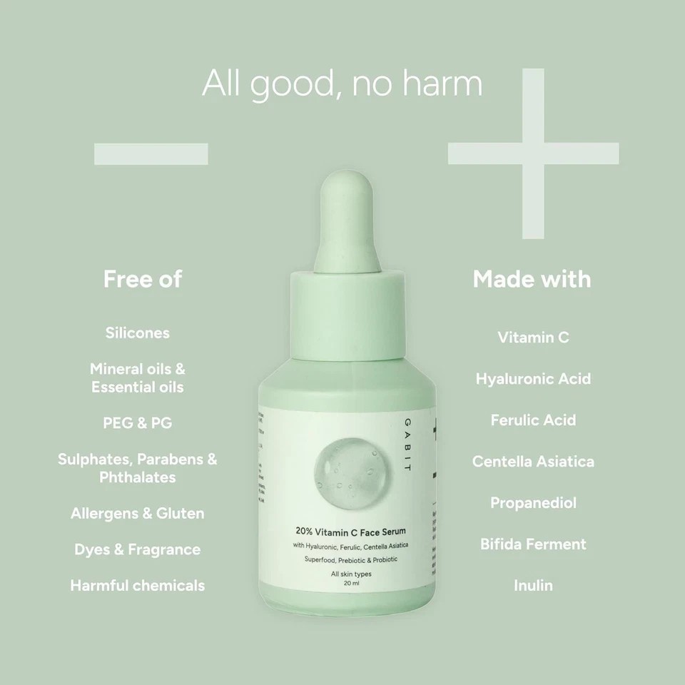 Gabit 20% Vitamin C Face Serum For Brightening Skin 30ml