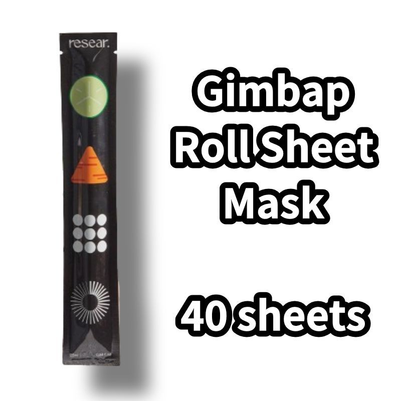 RESEAR Kimbap Roll Mask Pack 40 Sheets Pore Tightening Blackhead Marine Gel Mask