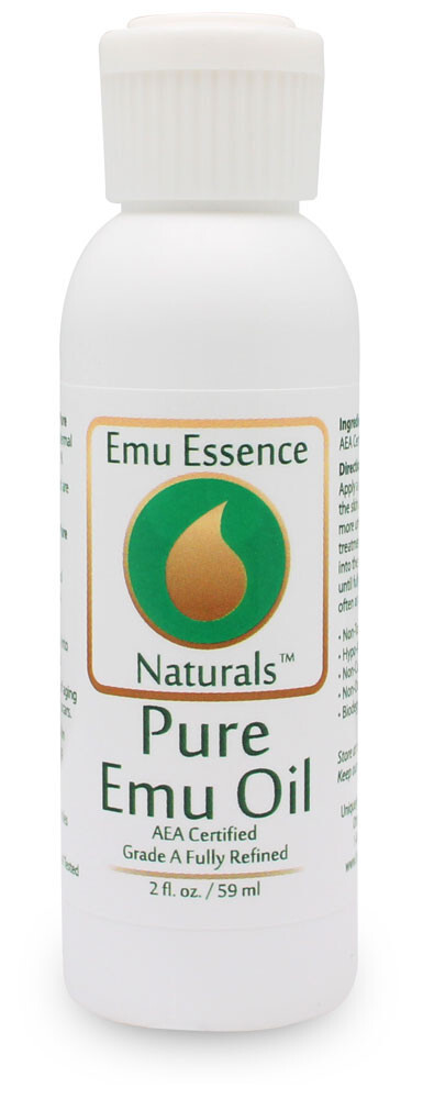 Emu Essence Naturals 2oz EMU OIL 100% Pure Natural AEA Certified Fully Refined