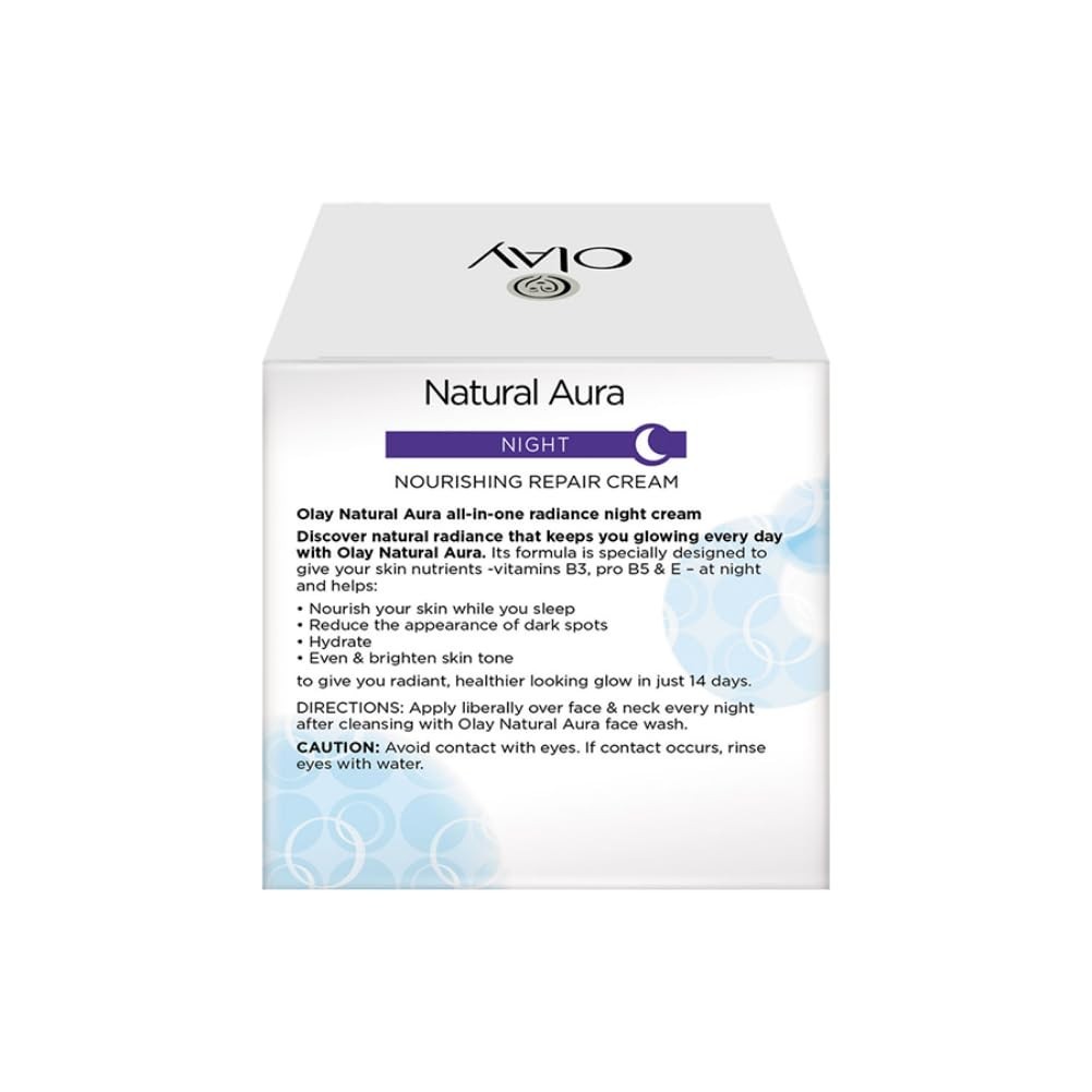 Olay Natural Aura Night Cream 50g Niacinamide Vitamin E Healthy Glow Skin Care