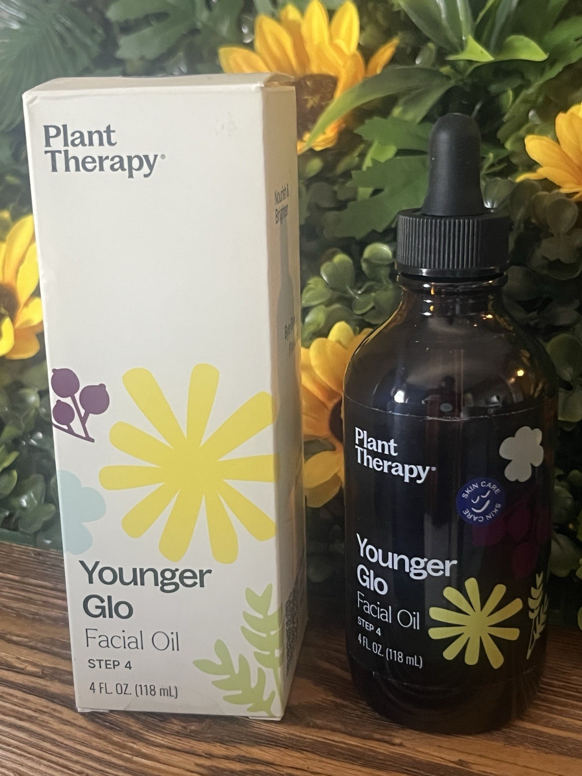 Plant Therapy Younger Glo Facial Oil 4oz. ~Nourish, Brighten, Restore NIB Sealed