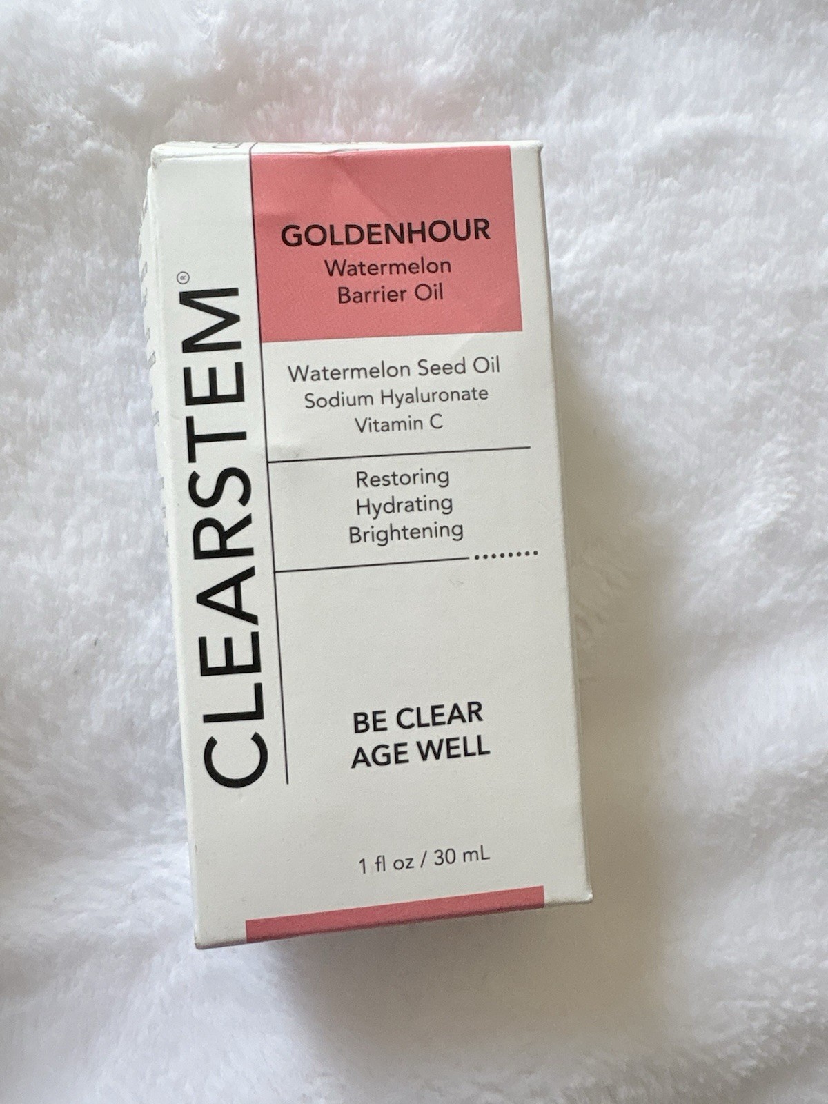 2- Clearstem Goldenhour Watermelon Barrier Oil 1 fl oz New in Worn Box Exp. 3-28
