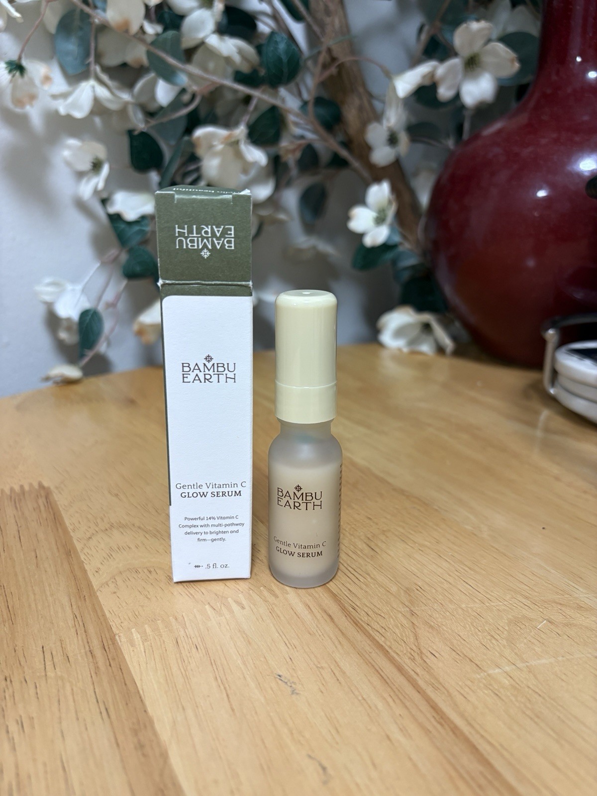 Bambu Earth Gentle Vitamin C Glow Serum Anti-Aging Trial Size 0.5oz, BNIB