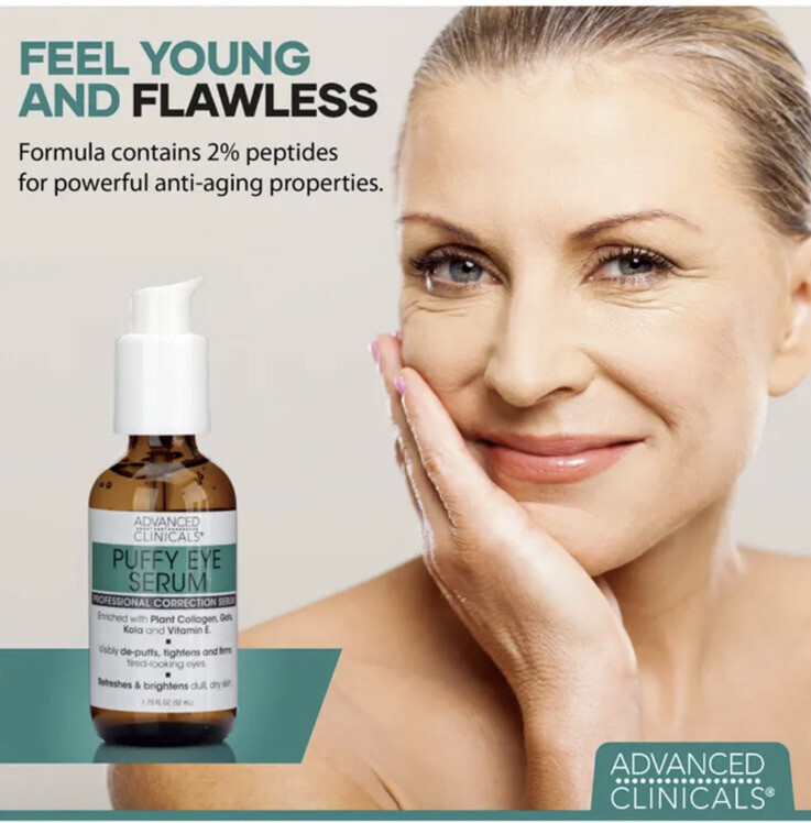 Advanced Clinicals Puffy Eye Serum 1.75 Fl Oz (52mL)