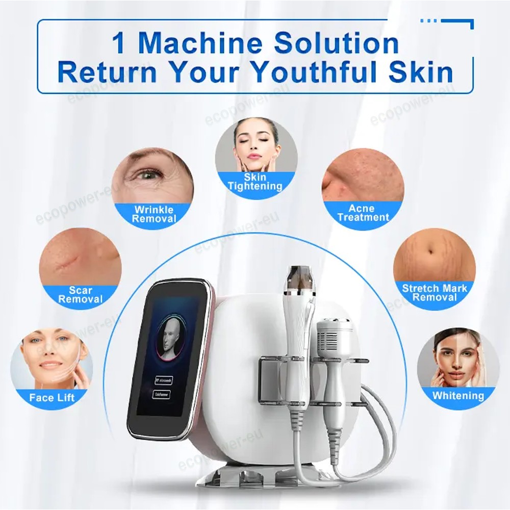 2IN1 fractional radiofrequency Gold-RF beauty machine cold hammer acne removal
