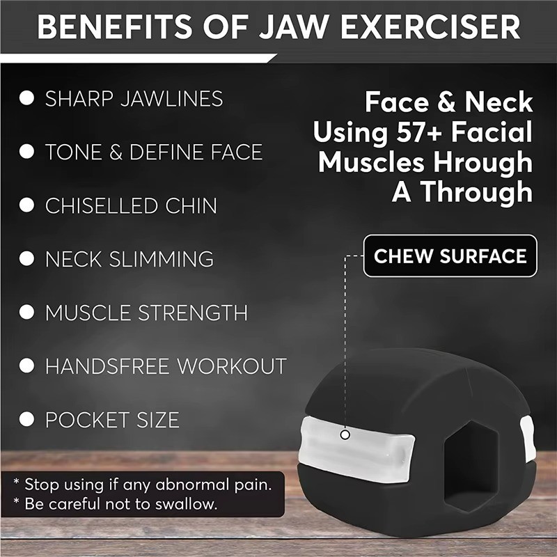 3PCS Jawline Exerciser Mouth Exercise Fitness Ball Neck Face Jaw Trainer Toning