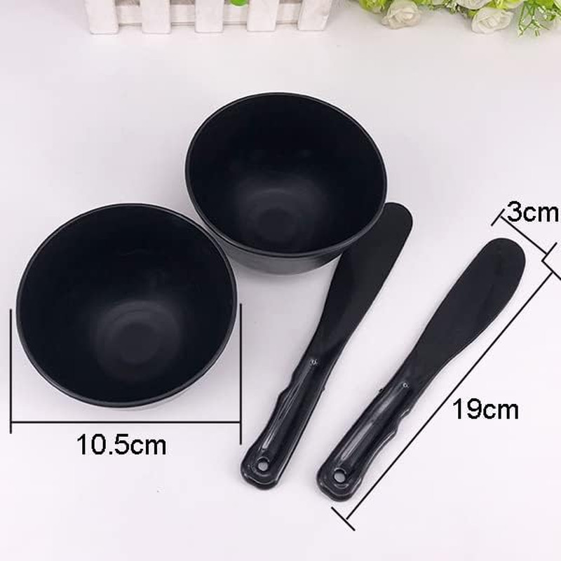 2 Pieces Rubber Facial Mask Mixing Bowl With Plastic Spatula Facemask Bowl Mu…