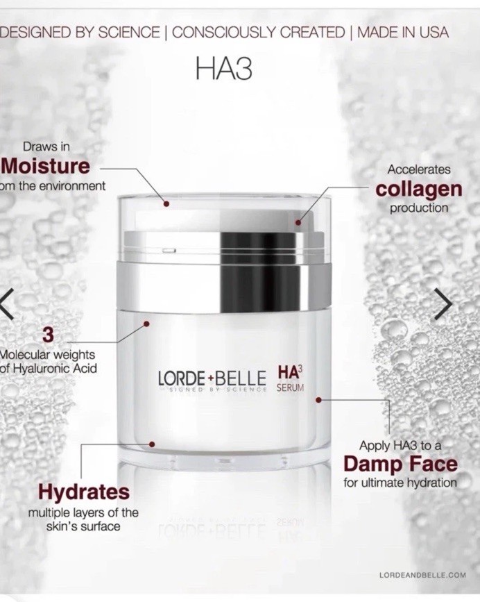 Lorde + Belle HA3+ Peptide Serum 1 Fl Oz NIB