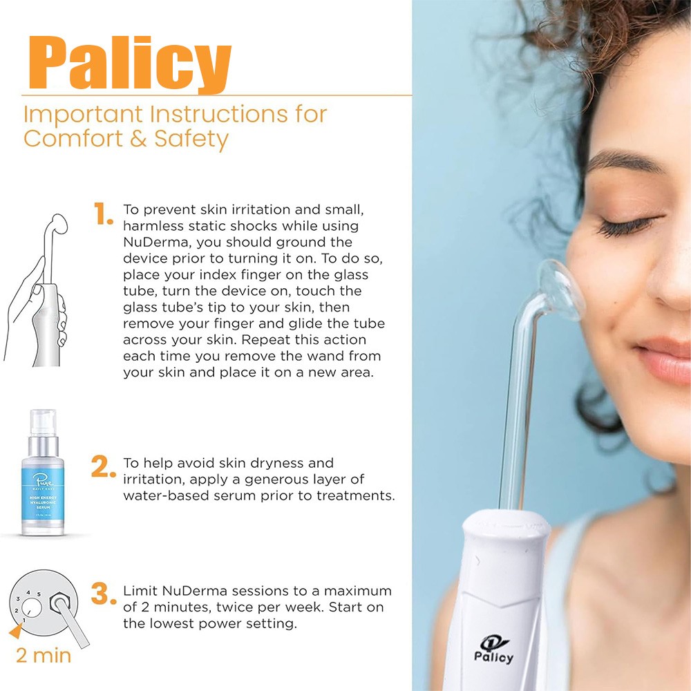 High Frequency Facial Machine 4 Wands Anti-Aging Acne Removal Skin Therapy
