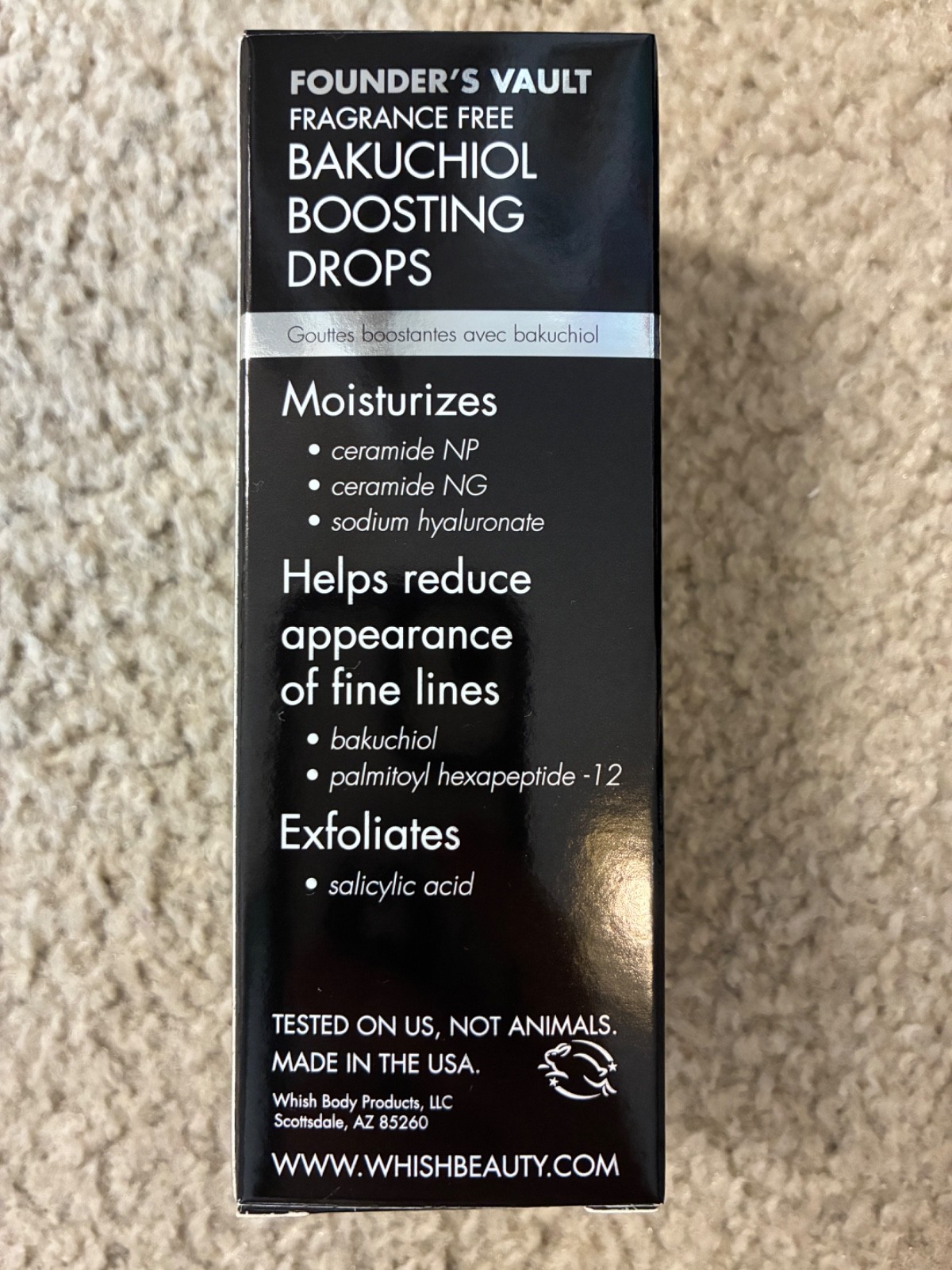 WHISH FOUNDERS VAULT BAKUCHIOL BOOSTING DROPS FRAGRANCE FREE 4 fl oz MEGA NEW