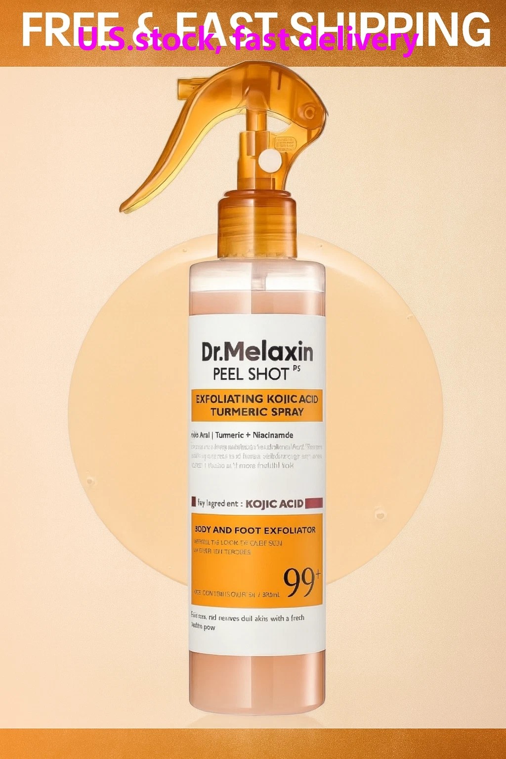 Dr. Melaxin Peel Shot Exfoliant Kojic Acid Turmeric Spray 200ml Brand new