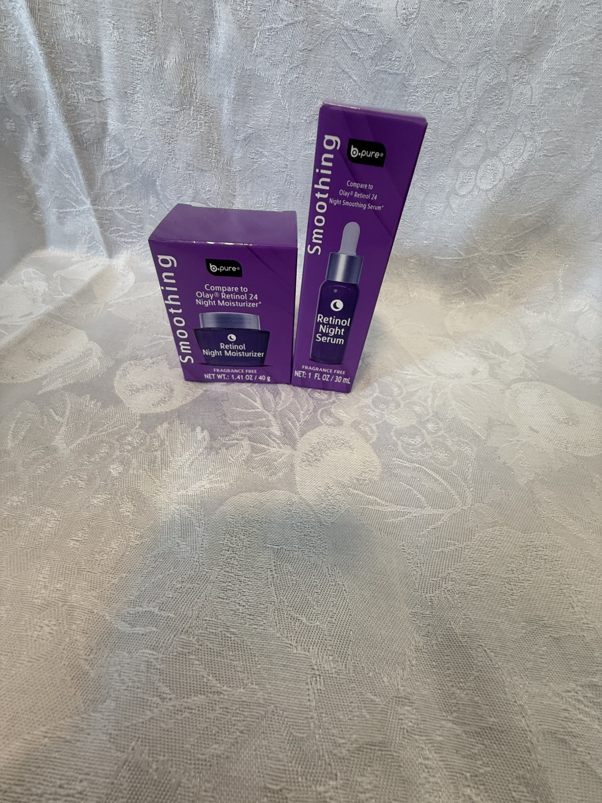 B•Pure Smoothing Retinol Night Moisturizer & Serum (Set Of 2) BPure