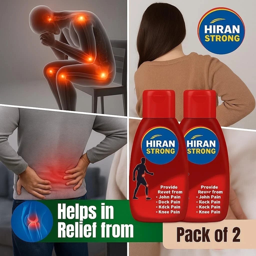 2x Aswini Hiran Pain Relief Oil & Get Relief From Knee, Joints & Back Pain -80ml