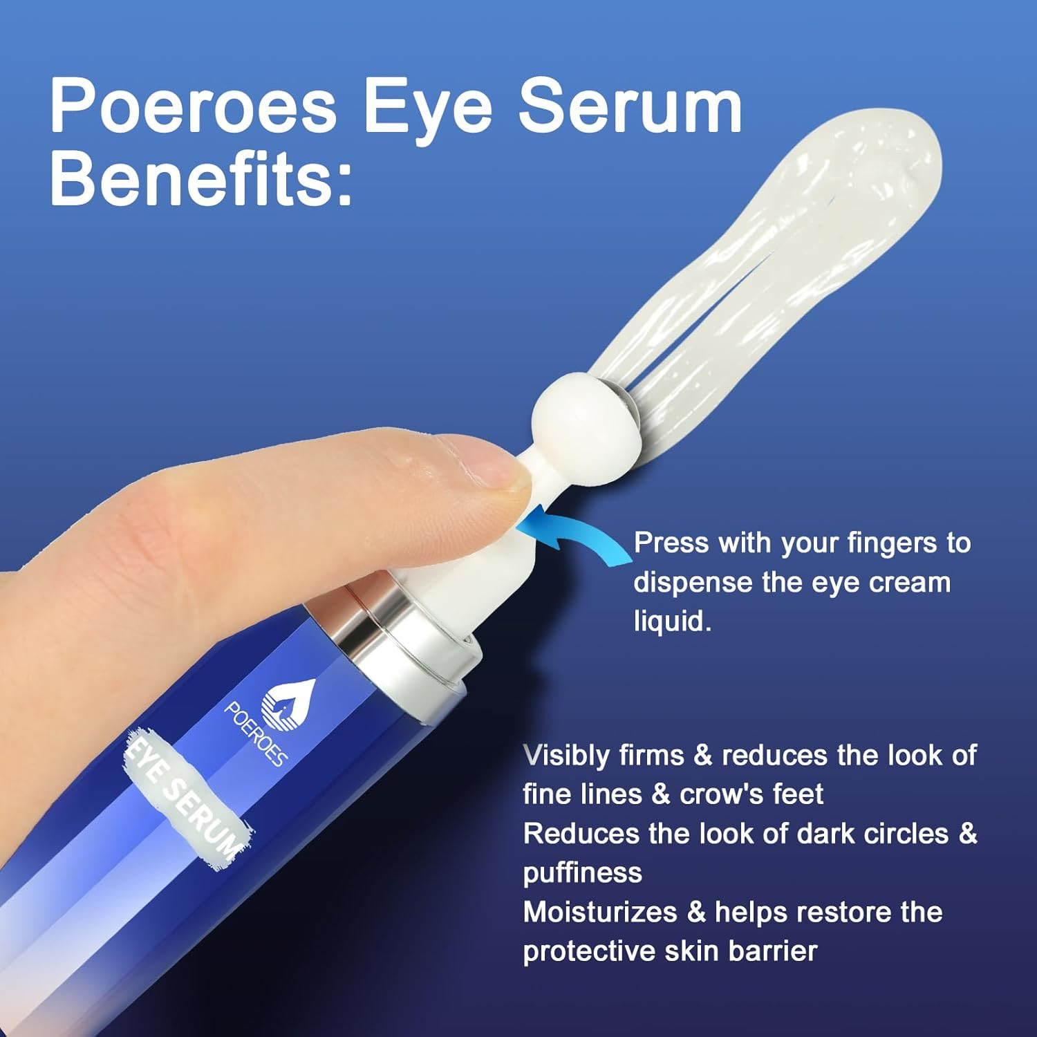 Eye Serum with 8% Caffeine 8% Retinol Hyaluronic Acid Niacinamide Peptides